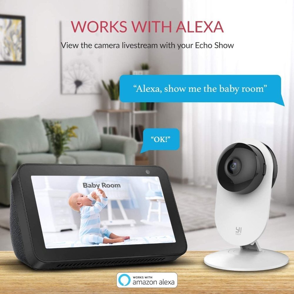 YI 4pc Security Home Camera 1080p 2.4G WiFi Night Vision 2-Way Audio - Picture 5 of 7